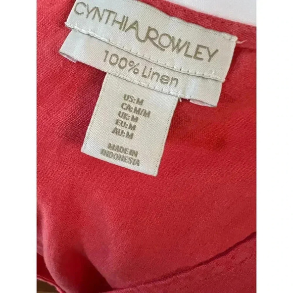 CYNTHIA ROWLEY 100% LINEN halter dress size medium - Picture 5 of 5